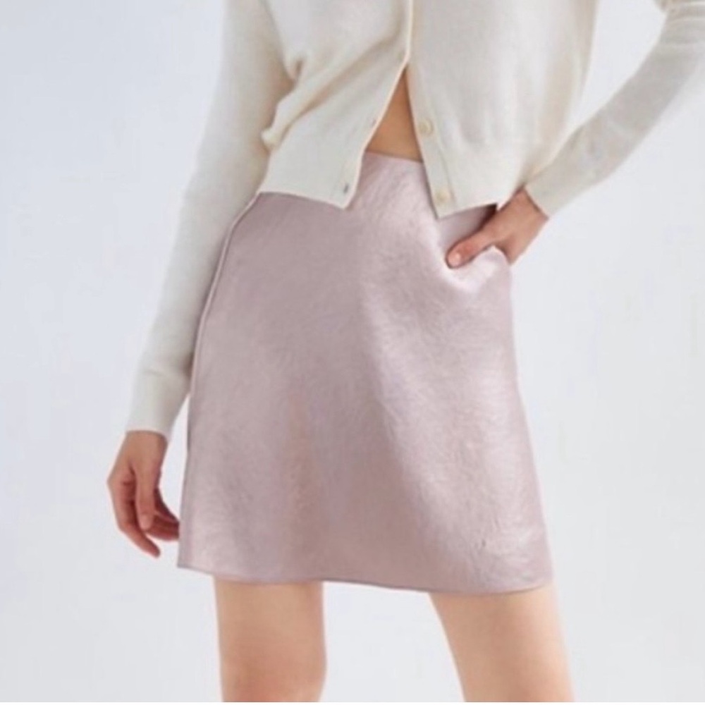 Babaton for Aritzia Lilac Satin Mini Skirt